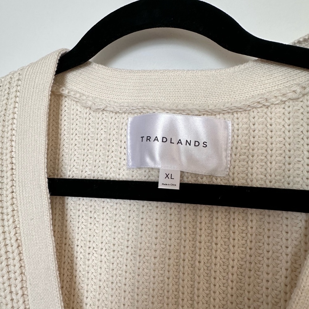 Tradlands Shelter Cotton Cardigan, Birch, Size XL